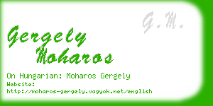 gergely moharos business card